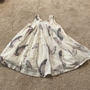 Pink Chicken 3T Swing Dress Crane Pattern